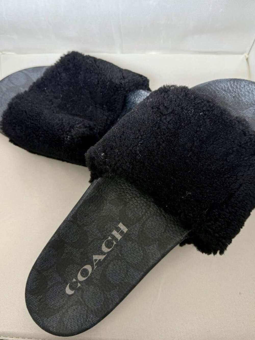 COACH - Signature Shearling Sandal Slides